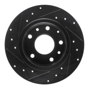 Mazda 3 Brake Rotor (1) - Rear Right - R1 Concepts - Drilled & Slotted - Black - `14-`25